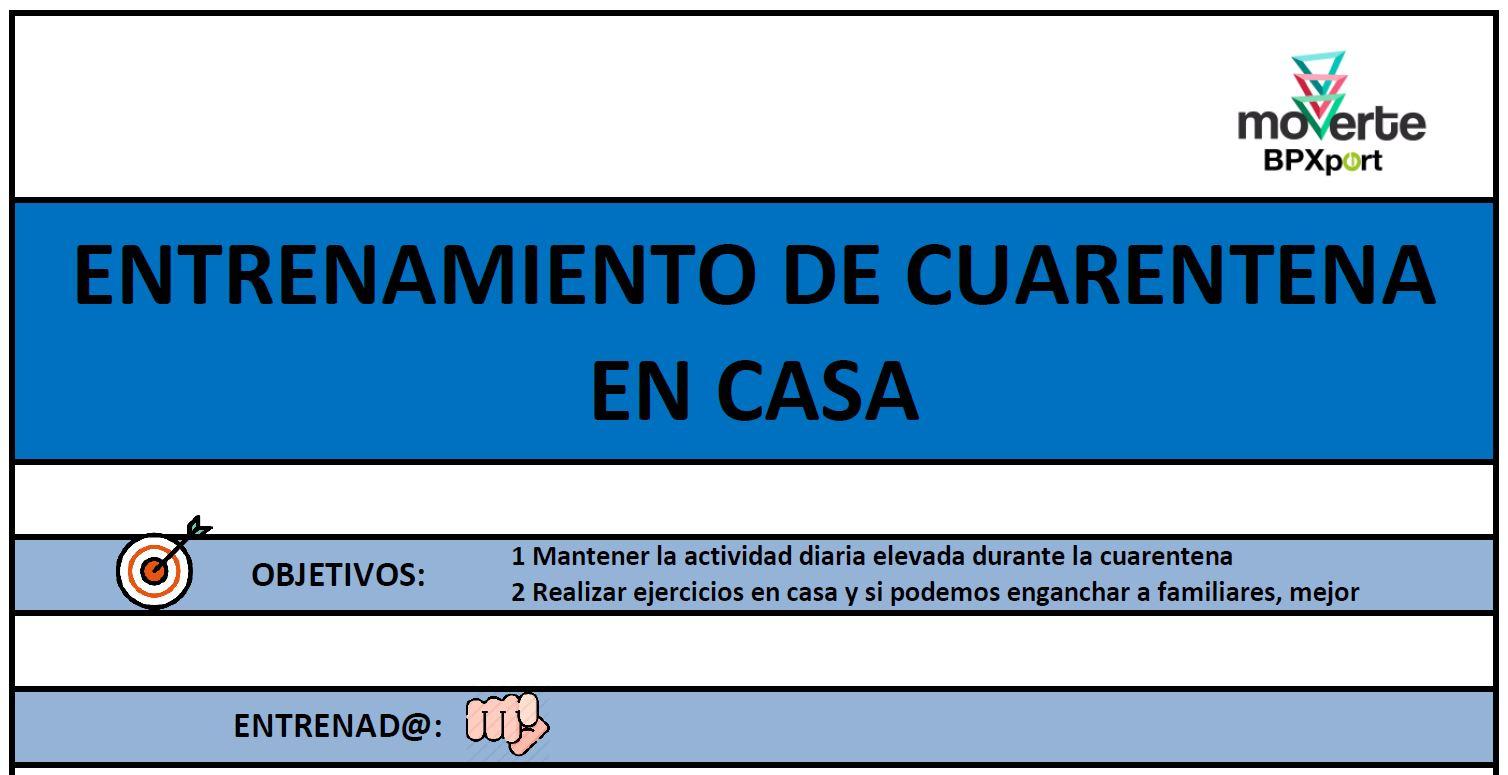 Ejercicio cuarentena