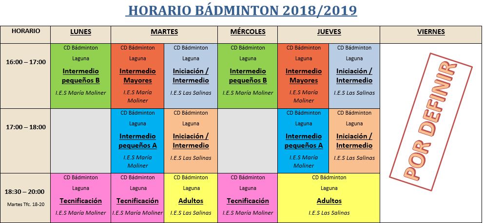 Horario badminton 18 19 final 1