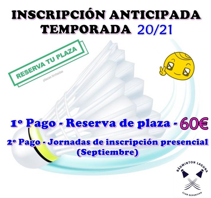 Inscripcion anticipada 20 21