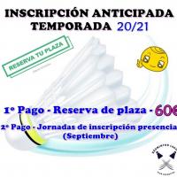 Inscripcion anticipada 20 21