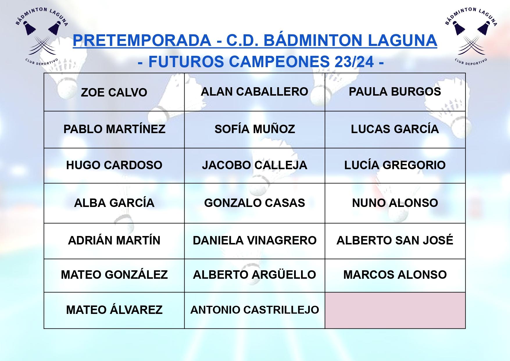 Pretemporada futuros campeones c d badminton laguna page 0001